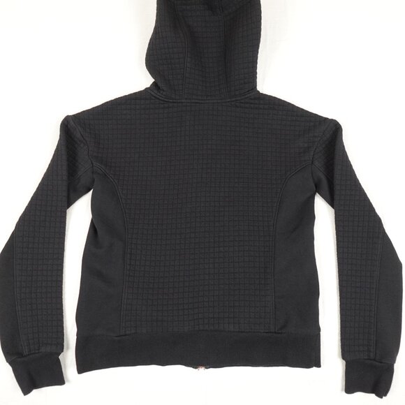 Diadora Quilted Zip Up Hoodie Women's Medium Black with Rose Gold Sweatshirt - Picture 11 of 12